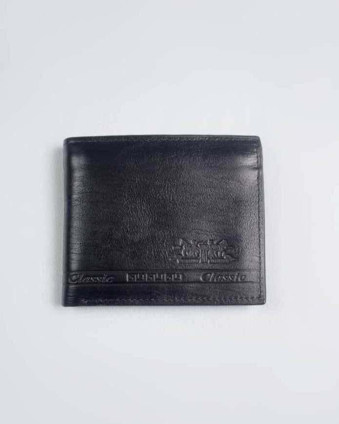 Bill-fold Leather Wallet Black