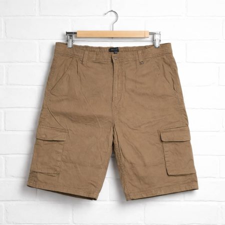 Men's Belted Cargo Short - Khaki Brown