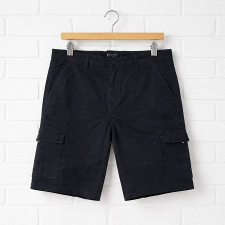 Men's Belted Cargo Short - Black