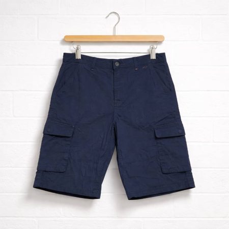 Men's Belted Cargo Short - Navy Blue