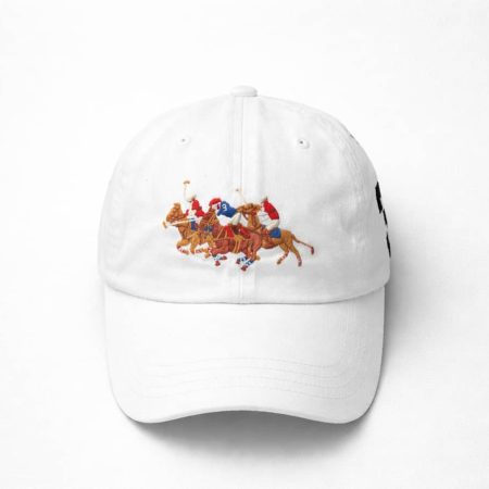 Men’s Embroidered Adjustable Baseball Cap - White