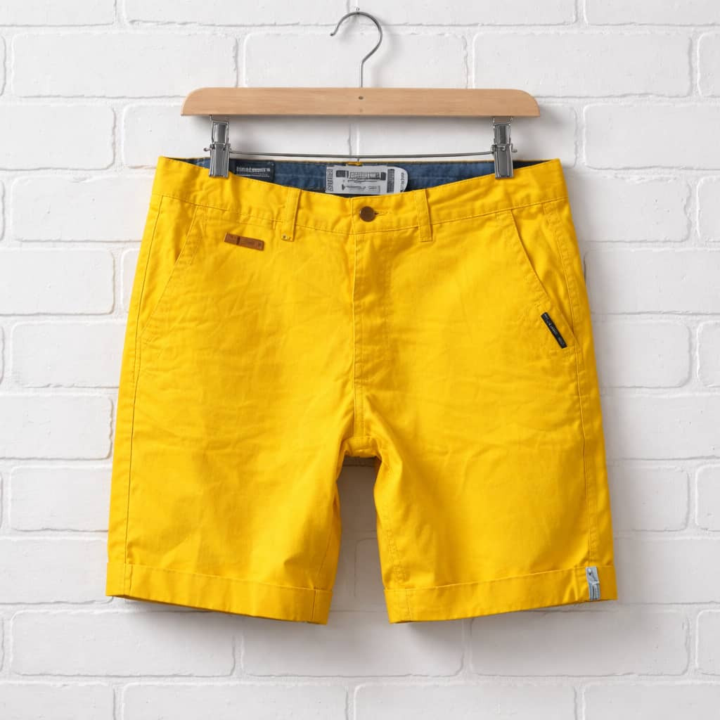 Legender's Aeronautical Classic Chino Shorts For Men - Mustard Yellow