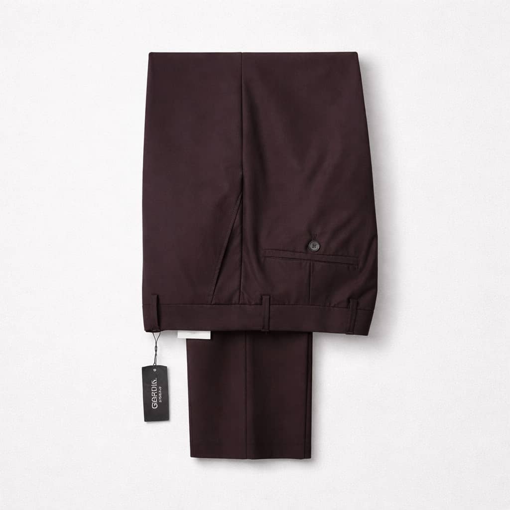 Men's Slim Fit Formal Dress Pant Trouser - Burgundy
