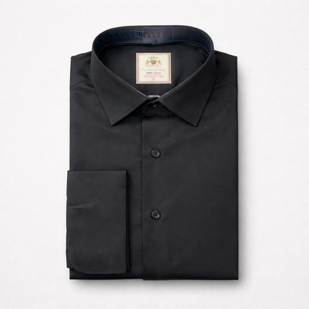 Courtiee Gimmy Classic Long Sleeve Dress Shirt - Black