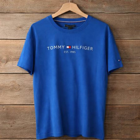 Men's Premium Graphic Print Crew Neck T-Shirt - Royal Blue