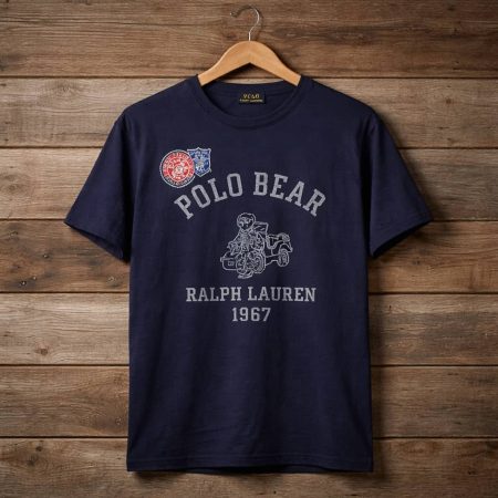 Men's Premium Graphic Print Crew Neck T-Shirt - Navy Blue