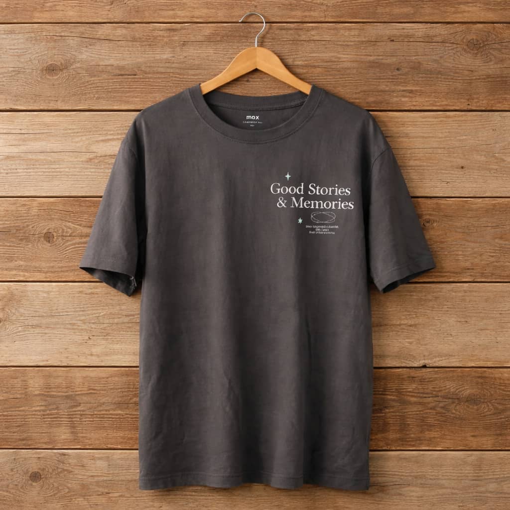 Mox Men's Graphic Print Crew Neck T-Shirt - Slate Grey