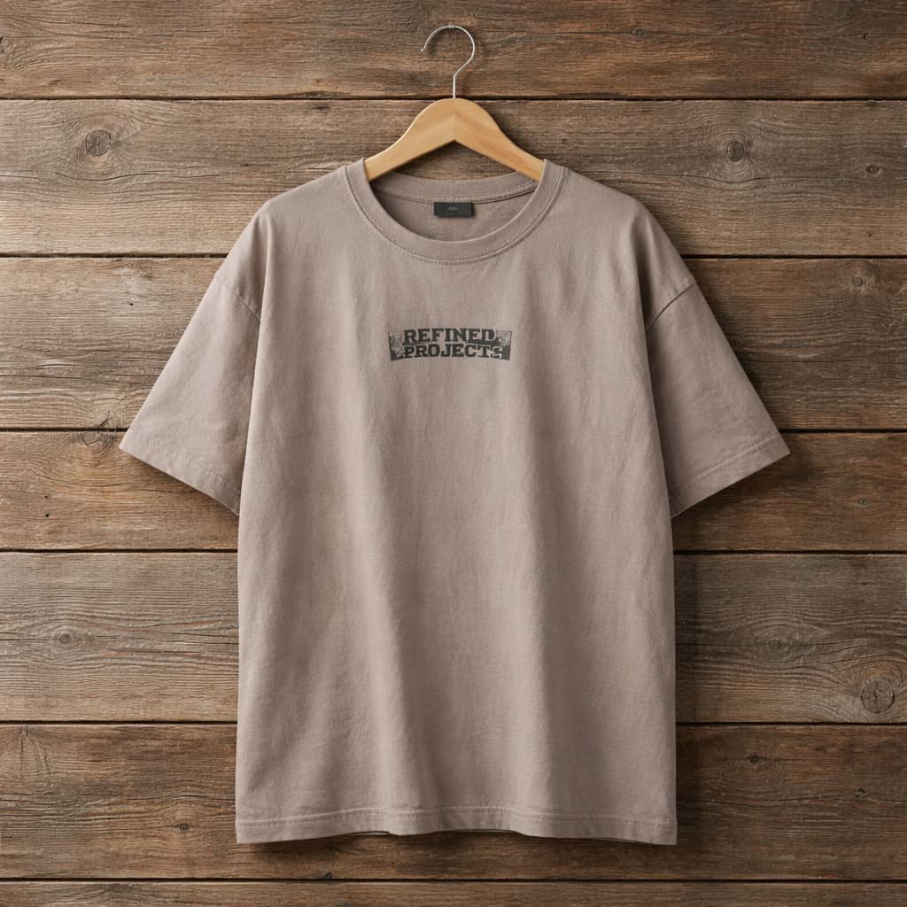 Men's Pigment Dyed Graphic Crew Neck T-Shirt - Asphalt