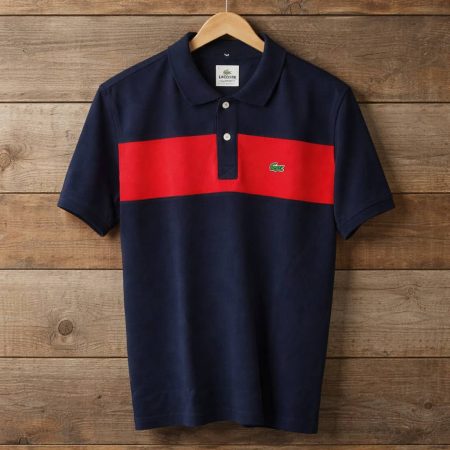 Men's Embroidered Color Panel - Navy Blue / Blue