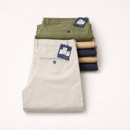 Men’s Premium Stretch Cotton Chino Pants - Light Biege