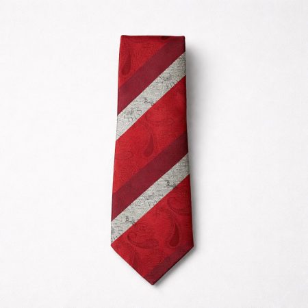 Charles Tyrwhitt Men’s Classic Striped Tie & Pocket Square Set - Red/Silver