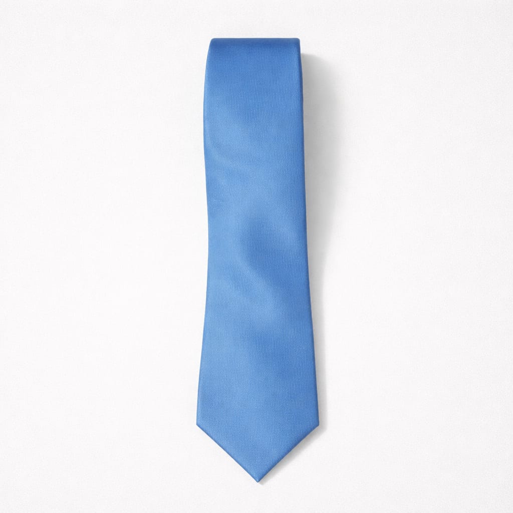 Men’s Classic Solid Tie & Pocket Square Set - Sky Blue