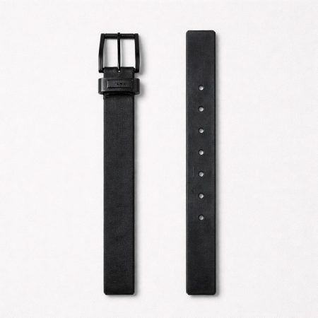 Men's Premium Leather Dress Belt - Black