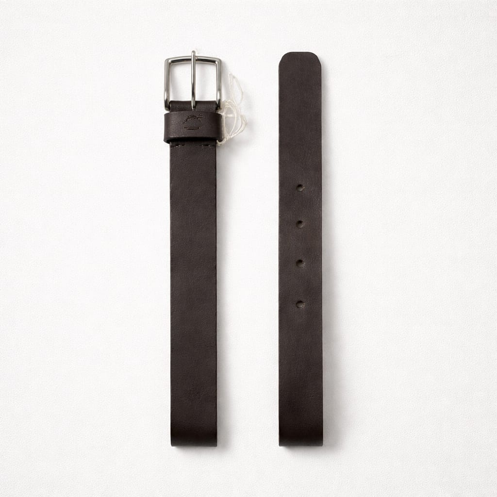 Timberland Classic Leather Buckle Belt For Men - Brown