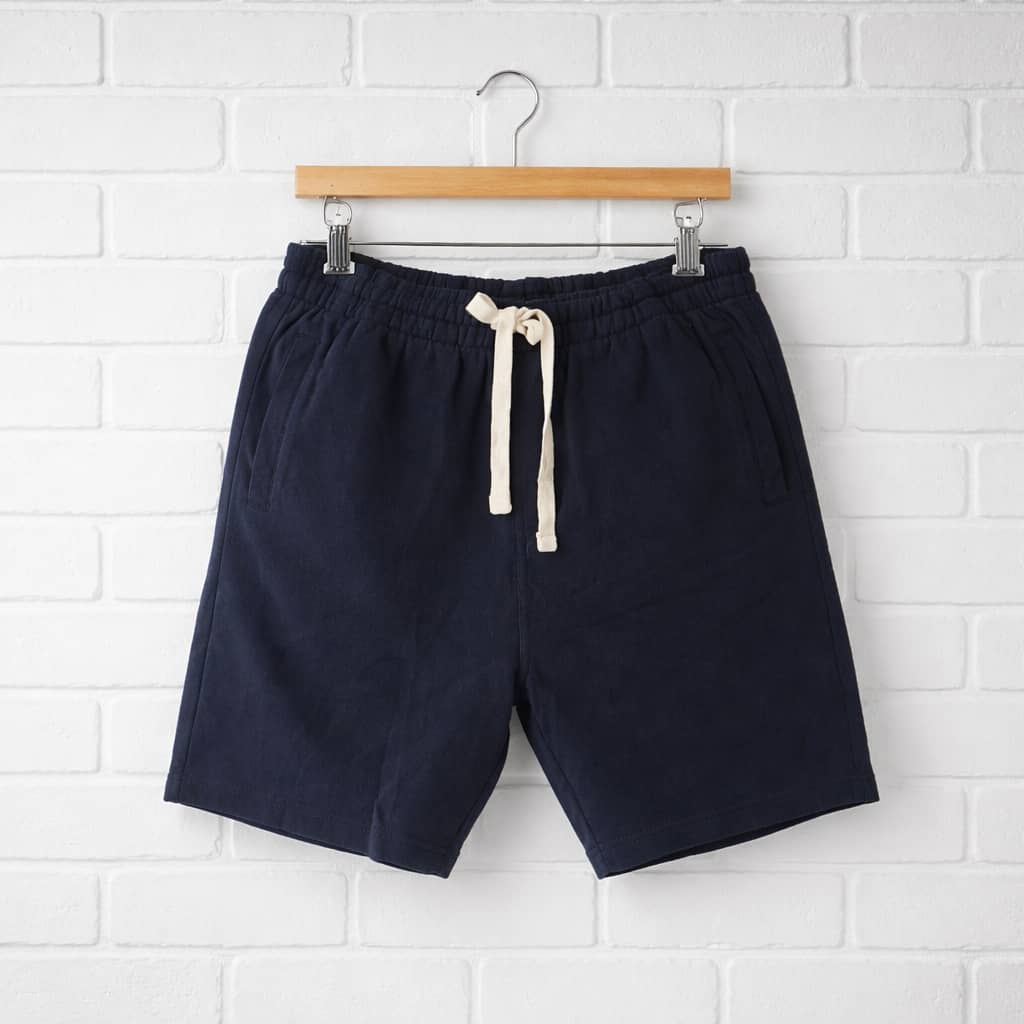 Men's Classic Draw String Jogger Shorts - Navy Blue