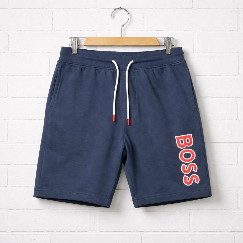 Men's Classic Drawstring Sweat Jogger Shorts - Navy Blue