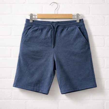Men's Classic Drawstring Sweat Jogger Shorts - Navy Blue
