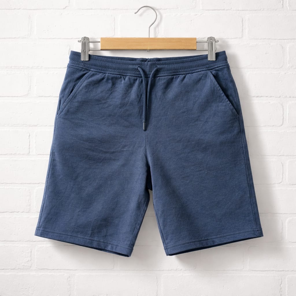 Men's Classic Drawstring Sweat Jogger Shorts - Navy Blue