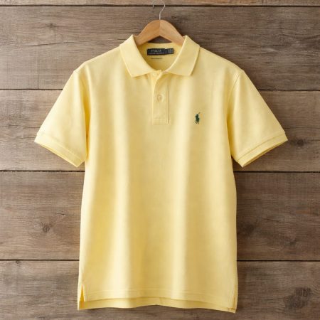 Men's Premium Embroidered  Polo Shirt - Light Yellow