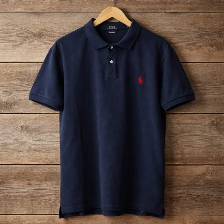 Men's Premium Embroidered Polo Shirt - Navy Blue