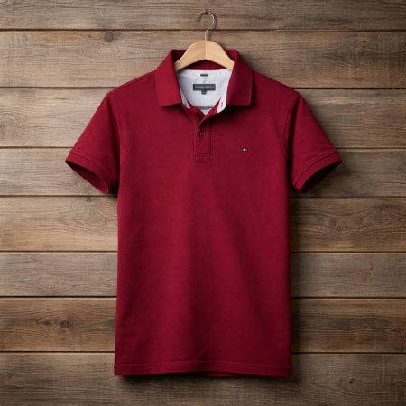 Men's Premium Embroidered Polo Shirt - Burgundy