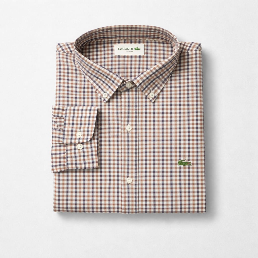 Men's Premium Multicolor Checkered Long Sleeve Shirt - Beige/Red/Blue