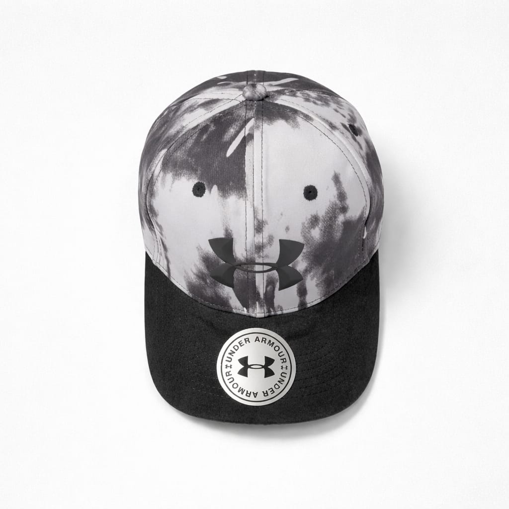 Under Armour Men's Adjustable Baseball Cap - Black & Grey Tie Die