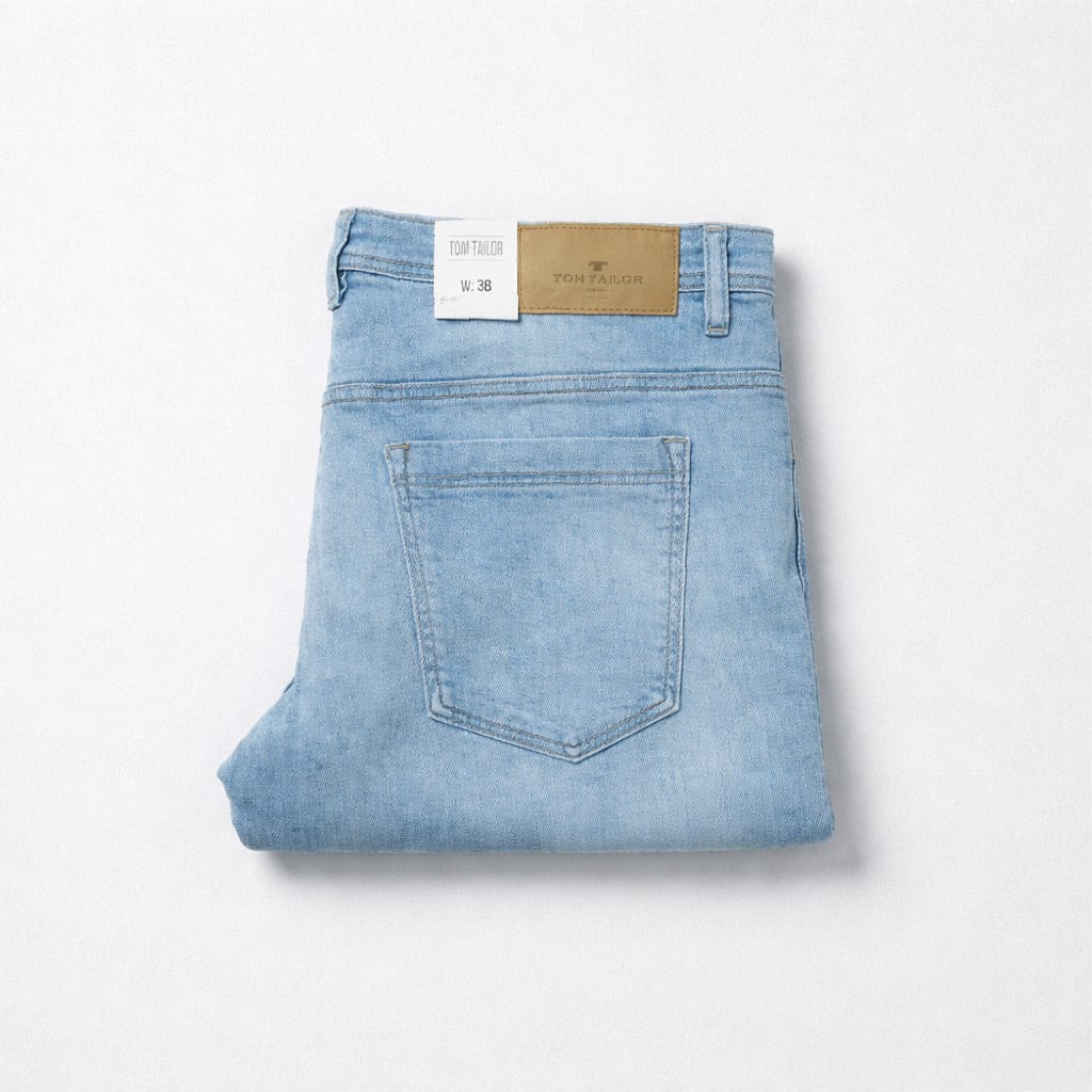 Tom Tailor Men's Regular Fit Stretch Denim Jeans - Light Blue