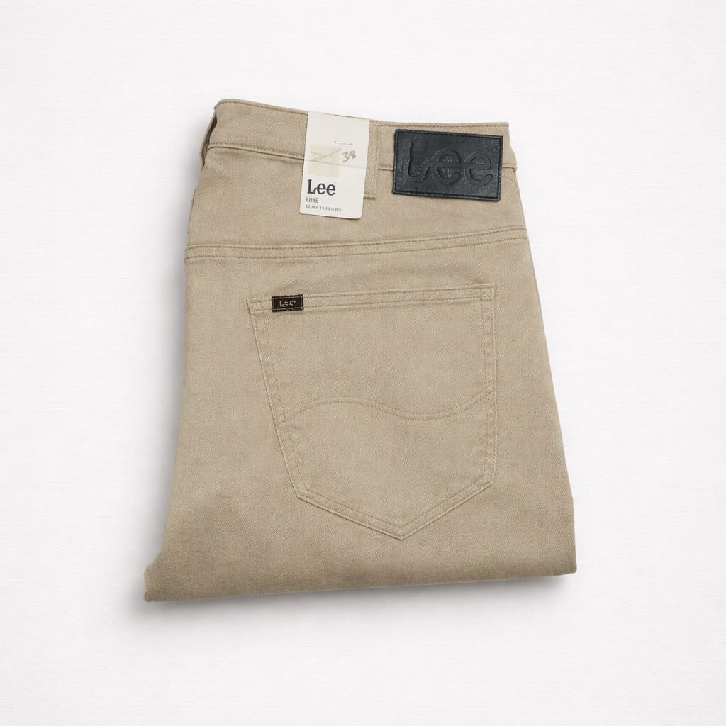 Lee Men's Regular Fit Stretch Denim Jeans - Beige