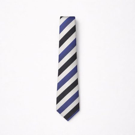 Classic Striped Tie & Pocket Square Set For Men - Royal Blue