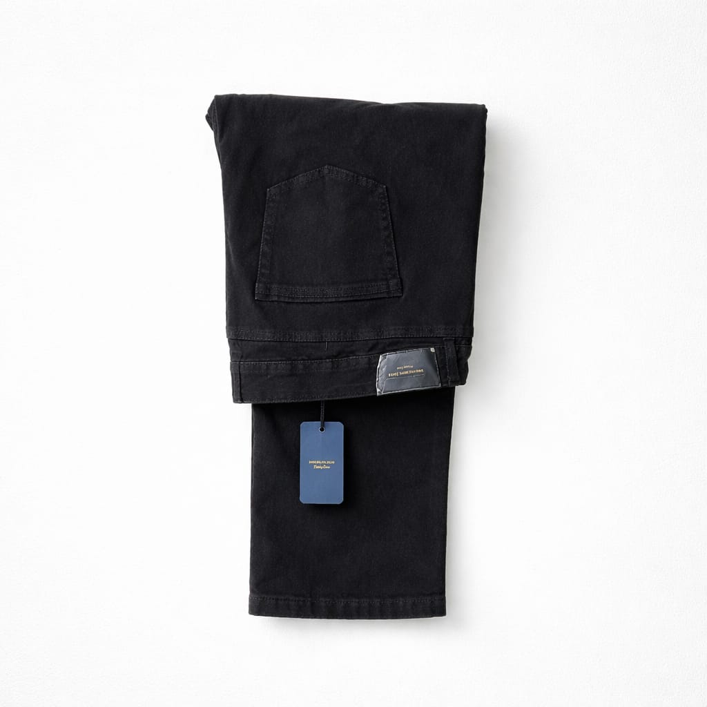 Men’s Regular Fit Comfort Stretch Jeans – Charcoal Black