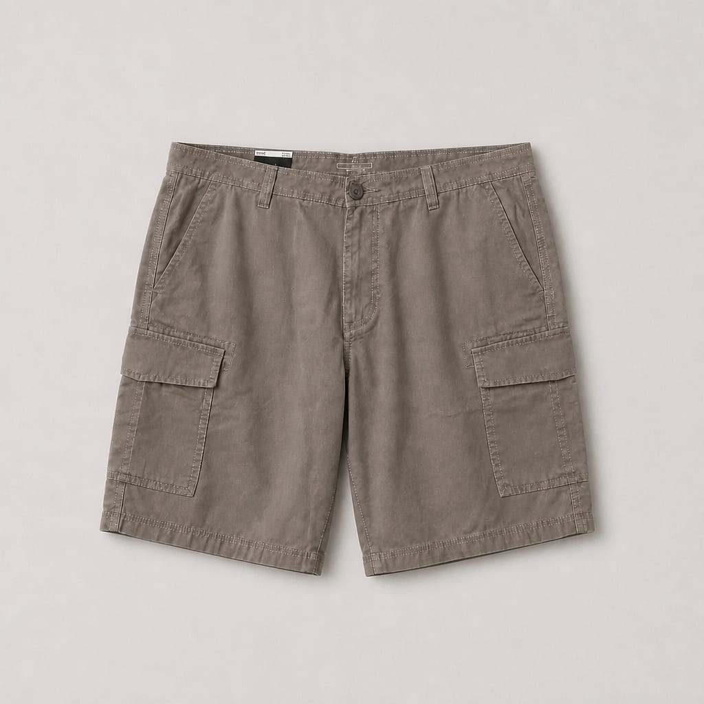 Men’s Relaxed Fit Utility Cargo Shorts - Muted Grey Brown