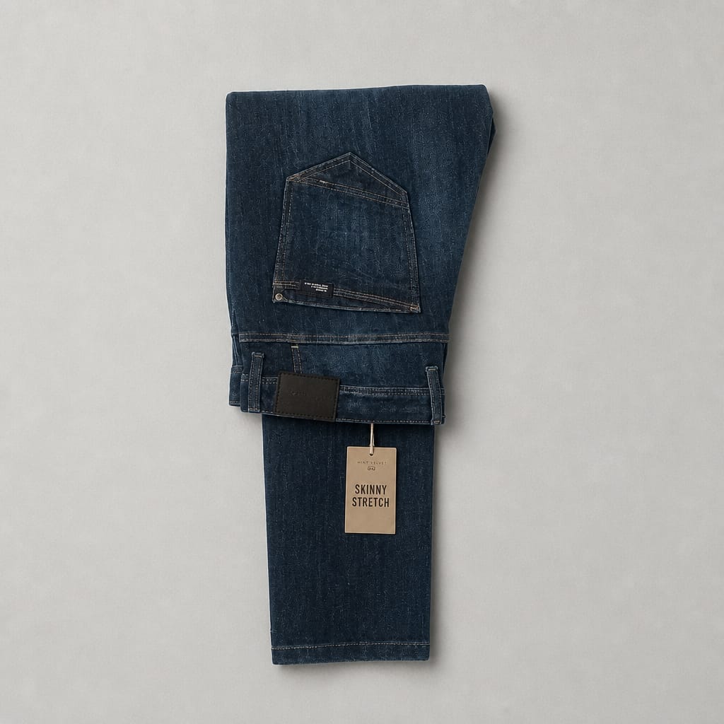 Blend Men's Straight Fit Stretch Jeans - Mid-to-Dark Wash