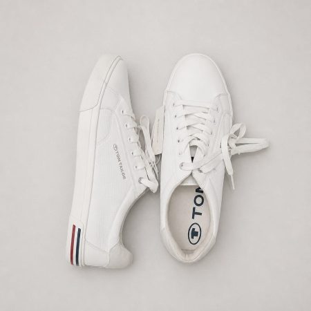 Tom Tailor Men’s Classic Low-Top Lace-up Sneakers – White