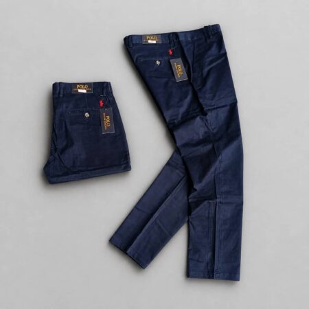 Men’s Premium Classic Fit Cotton Chino Pants - Navy Blue