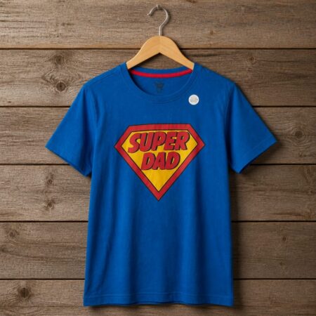 Men's Super Dad Graphic Crew Neck T-Shirt - Royal Blue