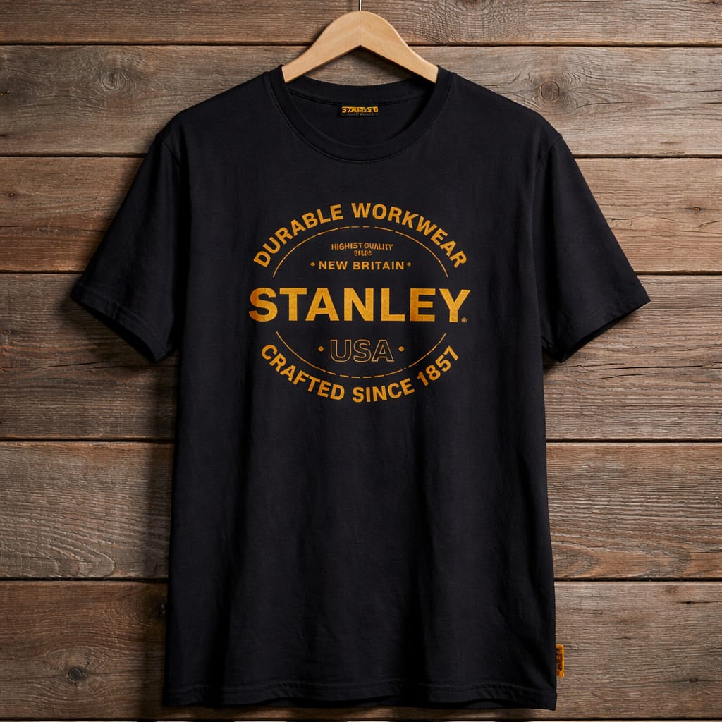 Stanley Men's Graphic Print Crew Neck T-Shirt - Black