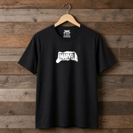 Men's Marvel Logo Graphic Crew Neck T-Shirt - Black