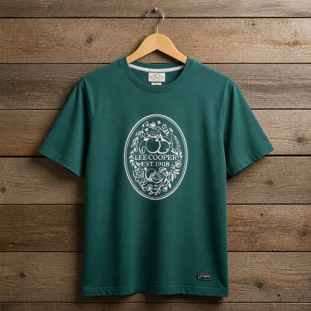 Men’s Lee Cooper Heritage Graphic T-Shirt – Forest Green