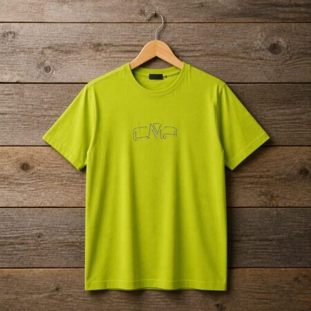 Men's Minimal Logo Crew Neck Short Sleeve T-Shirt - Lime Green