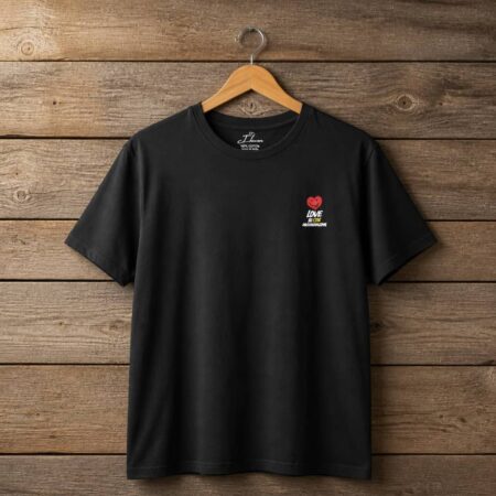 Men's Graphic Print Crew Neck T-Shirt - Black