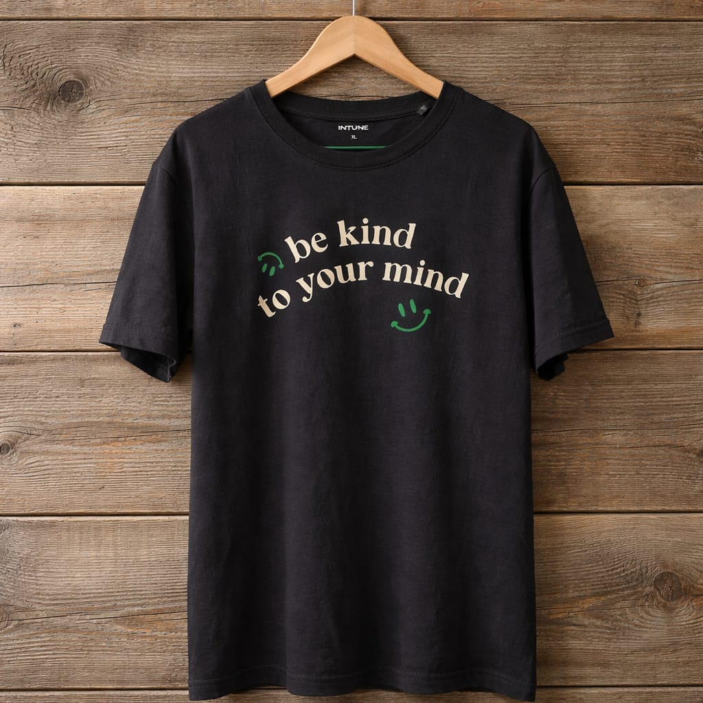 In-tune Men's Graphic Quote Crew Neck T-Shirt – Black