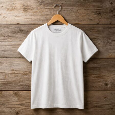 Men's Crew Neck Minimalist Short Sleeve T-Shirt – White