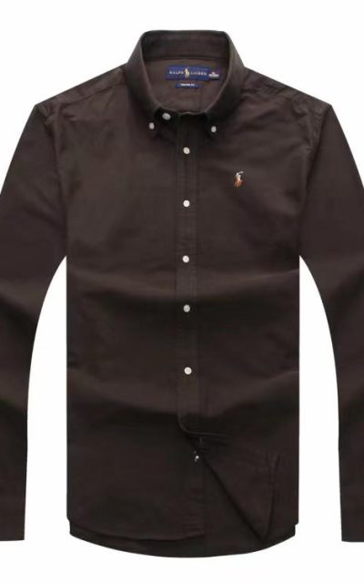 Long-sleeve Oxford Shirt Cofee-Brown